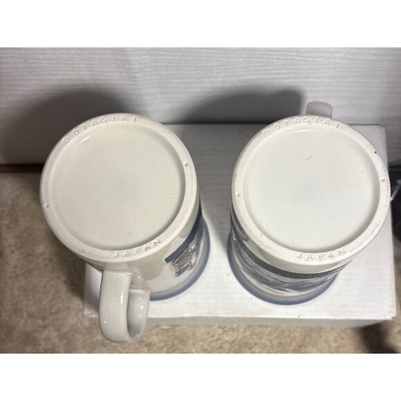 Otagiri Mug Lighthouse Ocean Seagulls Ceramic Cup Japan Set Of 2 Nautical 5" - Picture 8 of 10